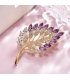 XSB105 - Purple Leaf Saree Brooch